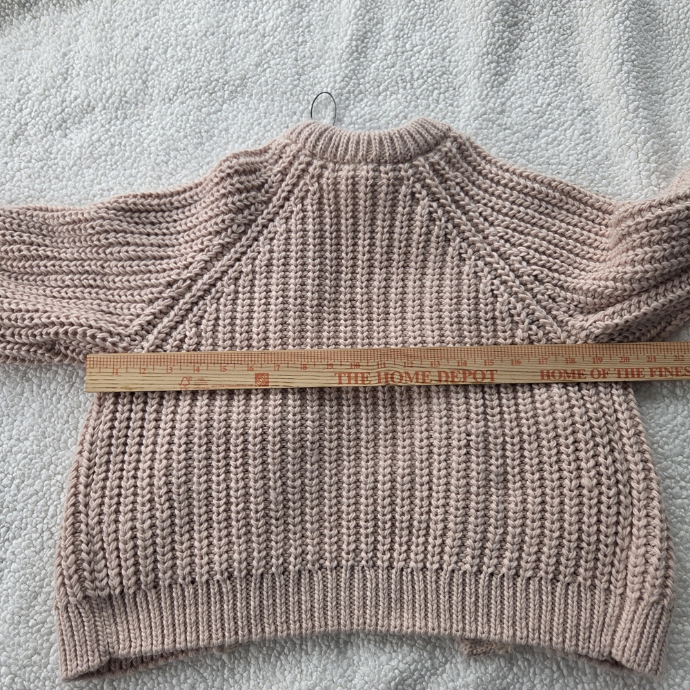 H&M Size Small Chunky Knit Pink Cardigan Sweater New - Picture 4 of 6